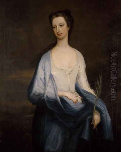 Portrait of Catherine Hoskins Duchess of Devonshire Oil Painting by Charles Jervas