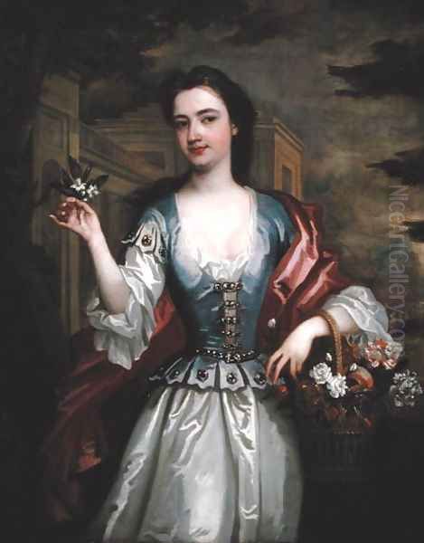 Portrait of Catherine Shorter Lady Walpole 1682-1737 Oil Painting by Charles Jervas