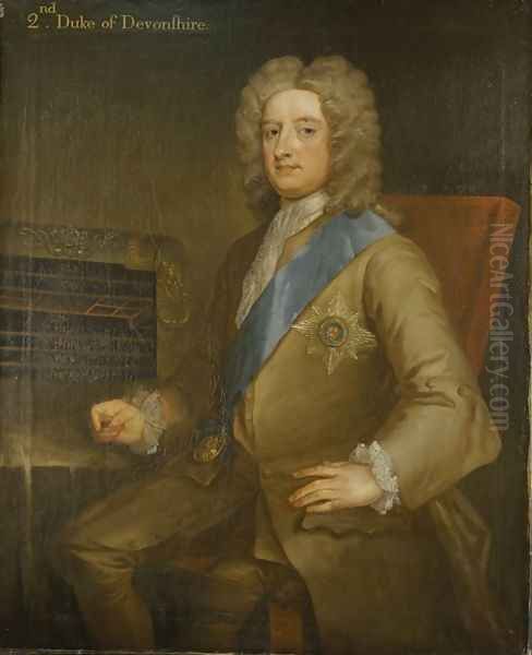 Portrait of William Cavendish 2nd Duke of Devonshire Oil Painting by Charles Jervas