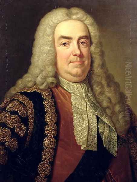 Portrait of Sir Robert Walpole 1676-1745 Oil Painting by Charles Jervas