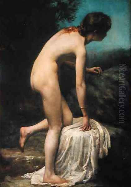 The Bather Oil Painting by George Percy Jacomb-Hood