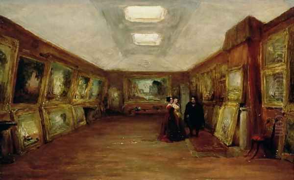 Interior of Turners Gallery Oil Painting by George Jones