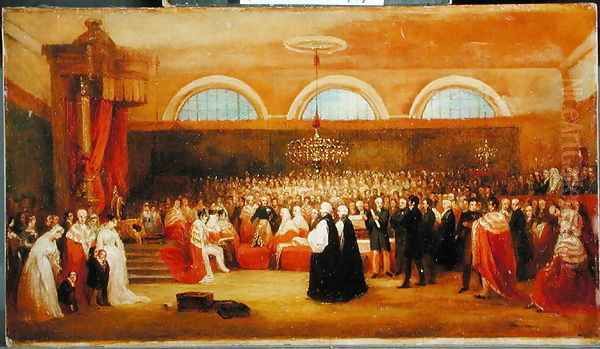 The Passing of the Great Emancipation Act Oil Painting by George Jones