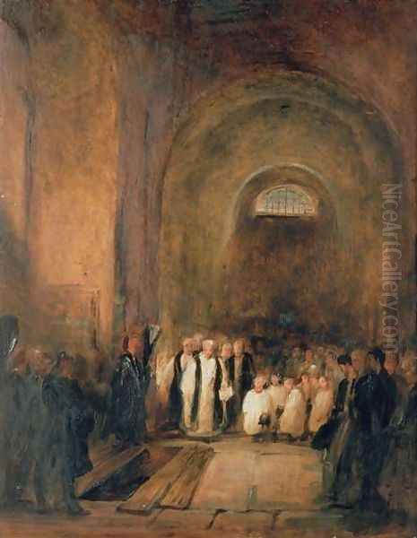 Turners 1775-1851 Burial in the Crypt of St Pauls Oil Painting by George Jones