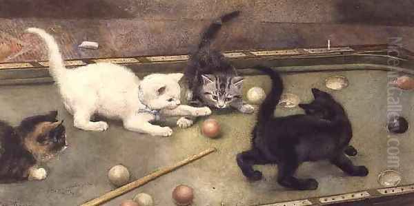 Bar Billiards Oil Painting by Rosa Jameson