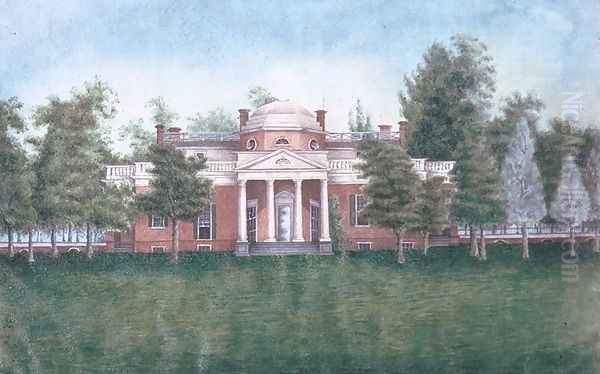 Monticello the home of Thomas Jefferson Oil Painting by Thomas Jefferson