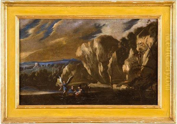 Paesaggio Con Fuga In Egitto Oil Painting by Pieter the Younger Mulier