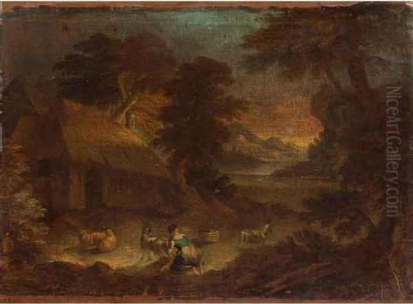 Paesaggio Pastorale Oil Painting by Pieter the Younger Mulier