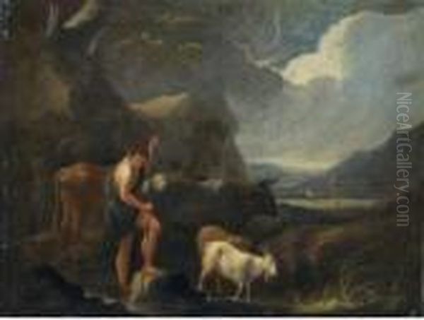 Scena Pastorale Oil Painting by Pieter the Younger Mulier