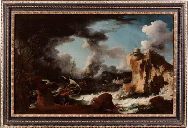 Burrasca Di Mare Oil Painting by Pieter the Younger Mulier