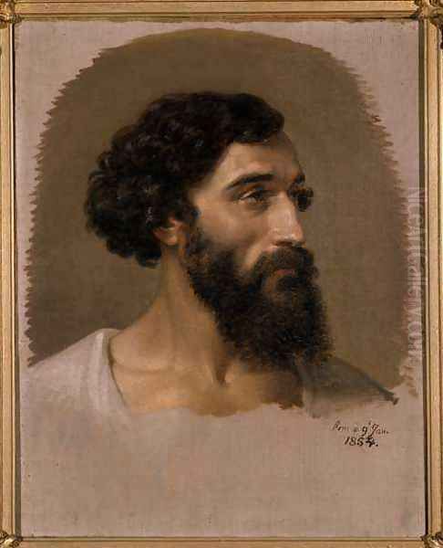 Head of a Roman Oil Painting by Emil Jacobs