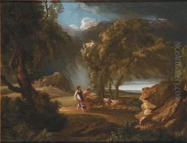 Paesaggio Notturno Con Figure Oil Painting by Pieter the Younger Mulier