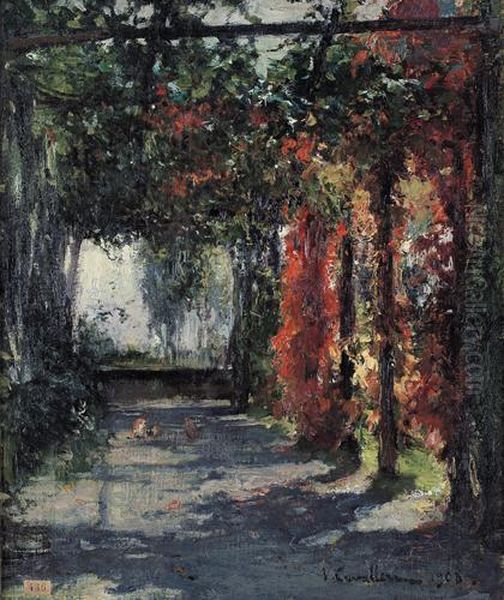 Giardino Fiorito Oil Painting by Vittorio Cavalleri