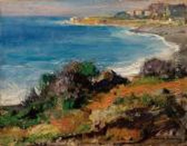 Bordighera, La Puntasant'ampelio Oil Painting by Vittorio Cavalleri