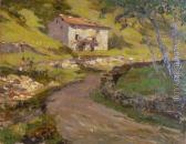 Strada Di Campagna Oil Painting by Vittorio Cavalleri