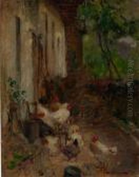 In Cascina Oil Painting by Vittorio Cavalleri