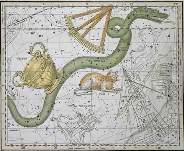 Hydra from A Celestial Atlas Oil Painting by A. Jamieson