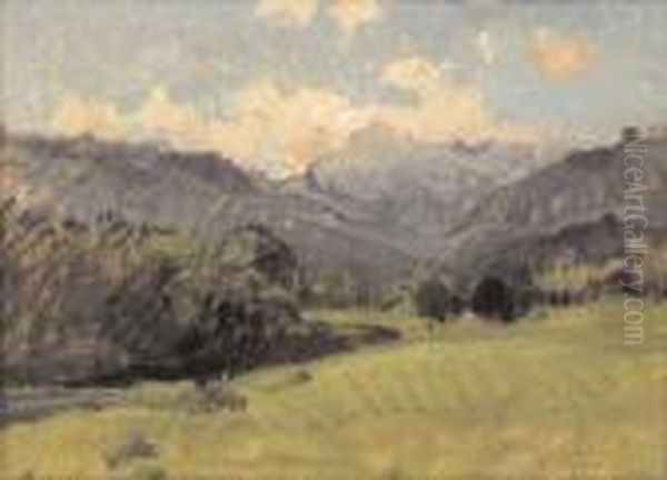 Paesaggio Montano Oil Painting by Vittorio Cavalleri