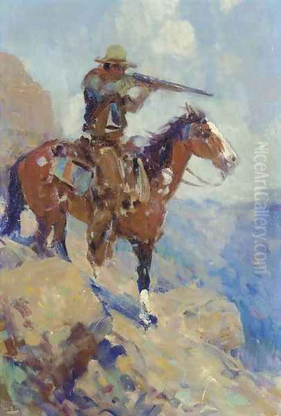 Long Shot Oil Painting by Frank Tenney Johnson