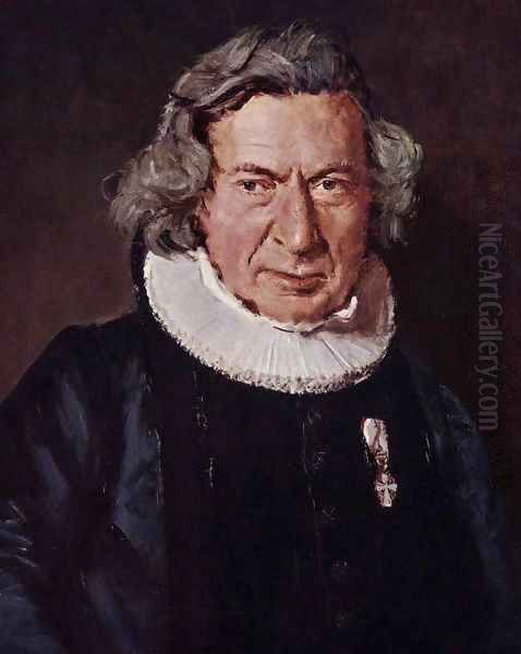 Portrait of Dr. A. G. Rudelbach Oil Painting by Christian-Albrecht Jensen