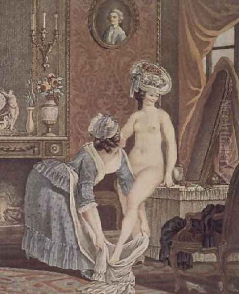 La Toilette Oil Painting by Nicolas Rene Jollain