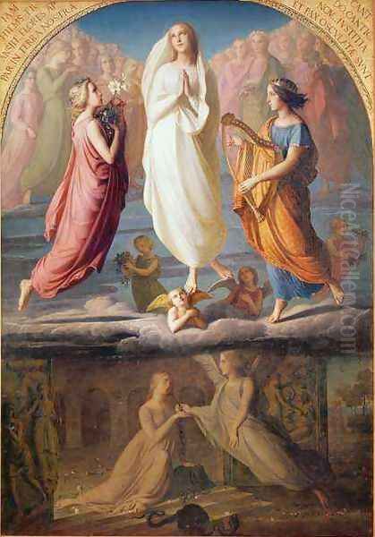 The Assumption of the Virgin Oil Painting by Louis Janmot