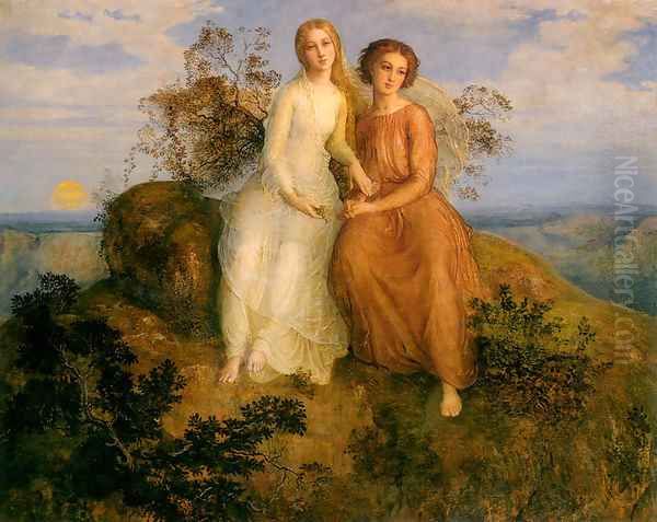 he Poem of the Soul One Evening Oil Painting by Louis Janmot