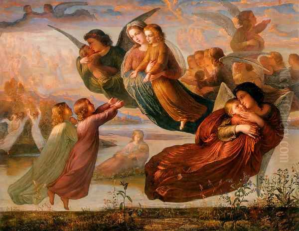 The Poem of the Soul Memory of Heaven Oil Painting by Louis Janmot