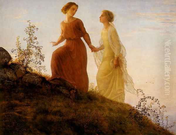 The Poem of the Soul On the Mountain Oil Painting by Louis Janmot