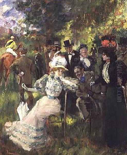 At The Races Oil Painting by Pierre Georges Jeanniot