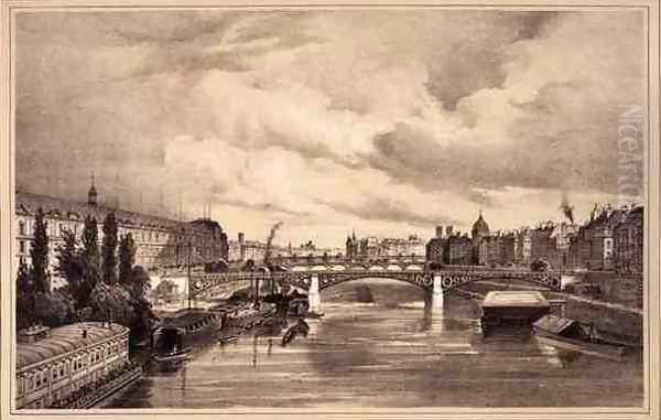 View of the Pont Royal Oil Painting by Jean Jacottet