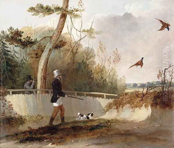 Pheasant Shooting 2 Oil Painting by Samuel John Egbert Jones