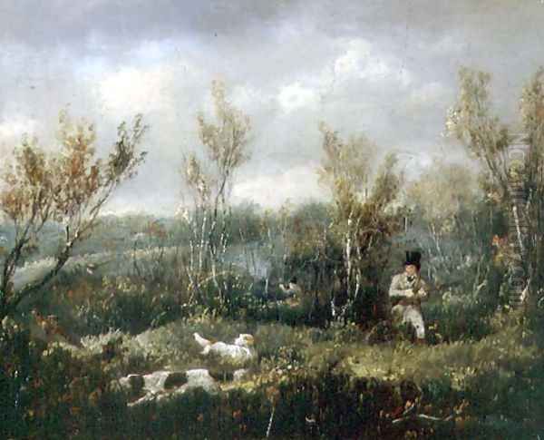 Pheasant Shooting Oil Painting by Samuel John Egbert Jones