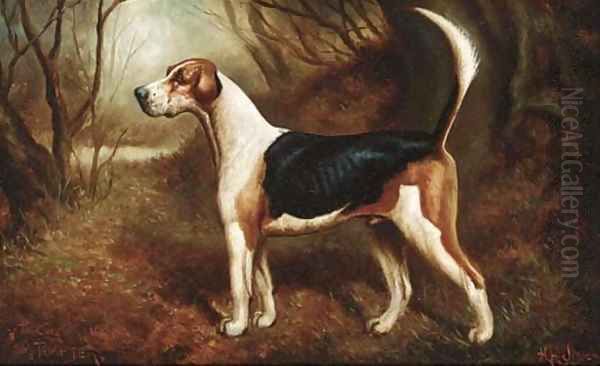 A favourite beagle Oil Painting by Herbert Jones