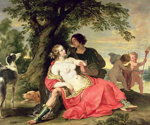 Venus and Adonis Oil Painting by A. & Wildens, J. Janssens