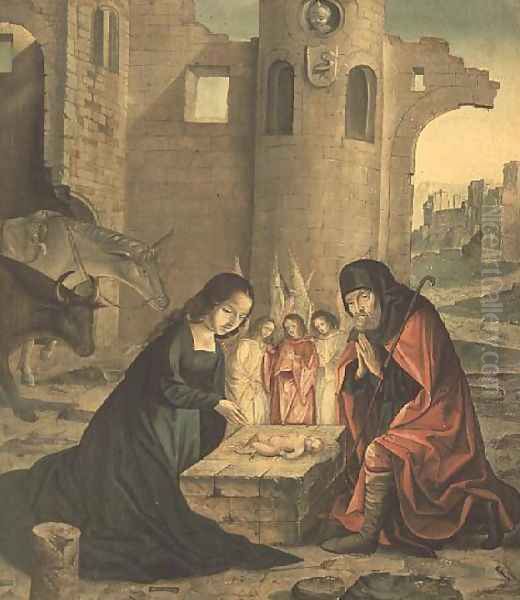 Nativity Oil Painting by Flandes Juan de