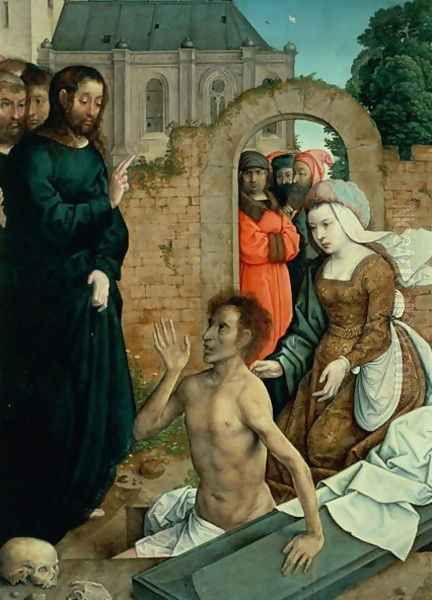 The Resurrection of Lazarus Oil Painting by Flandes Juan de