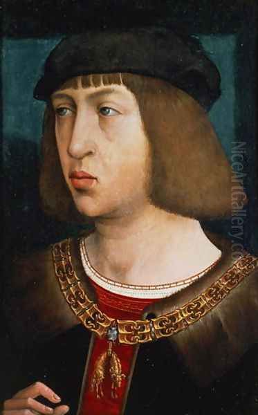 Philip I of Spain 1478-1506 Oil Painting by Flandes Juan de