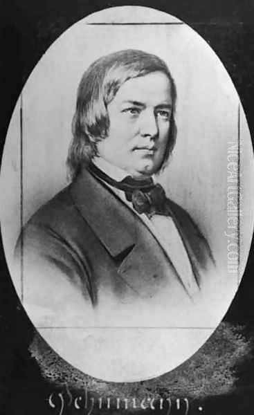 Robert Schumann 1810-56 Oil Painting by Jacotin