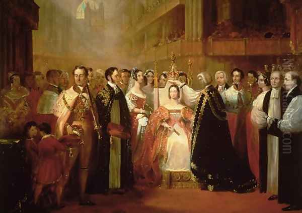 The Coronation of Queen Victoria 1819-1901 Oil Painting by L. and Bettridge, H. Jennens