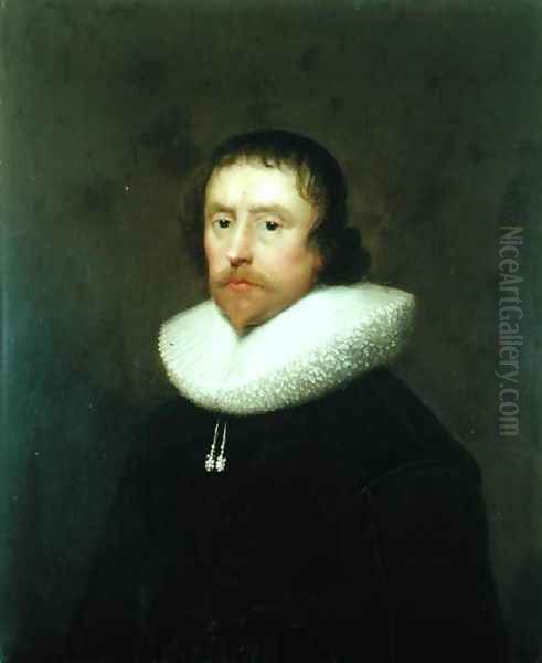 Portrait of Colonel Francis Hungate of Saxton Oil Painting by Cornelis I Johnson