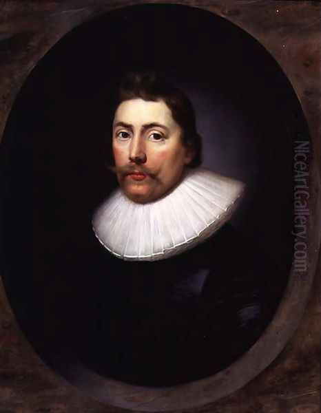 Portrait of a Gentleman Oil Painting by Cornelis I Johnson