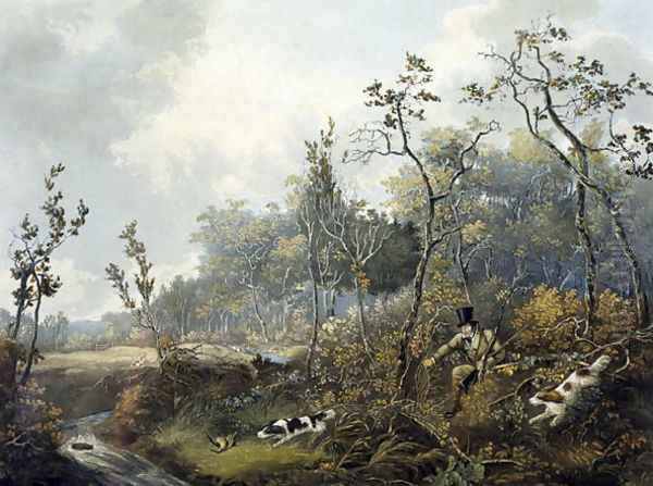 Woodcock Shooting Oil Painting by Samuel John Egbert Jones