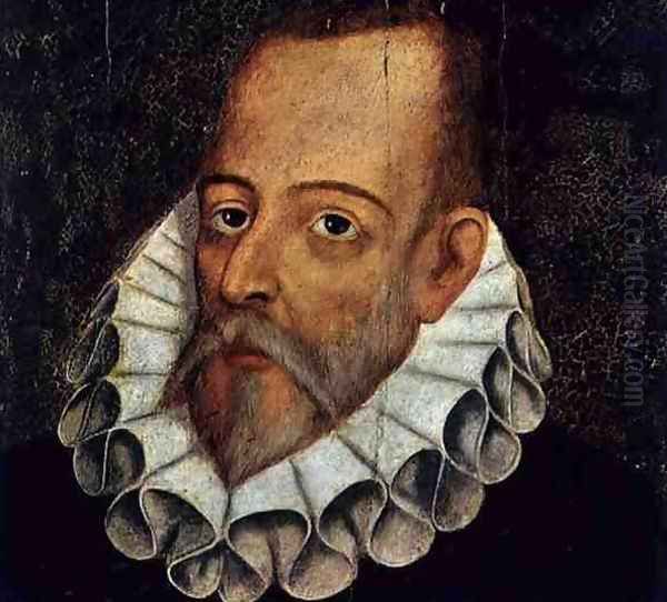 Portrait of Miguel de Cervantes y Saavedra 1547-1615 2 Oil Painting by Juan de Jauregui y Aguilar