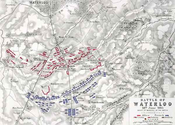 Battle of Waterloo 2 Oil Painting by Alexander Keith Johnston