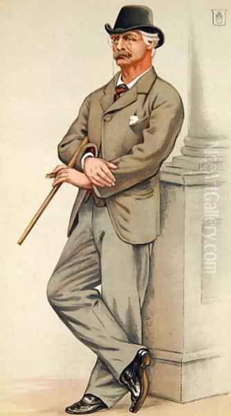 Coutts Lindsay The Grosvenor Gallery from Vanity Fair Oil Painting by Joseph Middleton Jopling