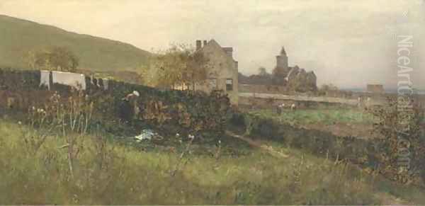 A Normandy landscape Oil Painting by Eugene Jettel