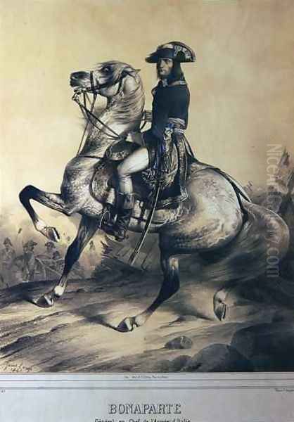 Napoleon Bonaparte as General and Supreme Commander of the Italian army Oil Painting by Ange-Louis (Janet-Lange) Janet