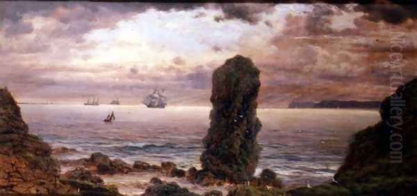 Ships at Sea Oil Painting by Isaac Walter Jenner