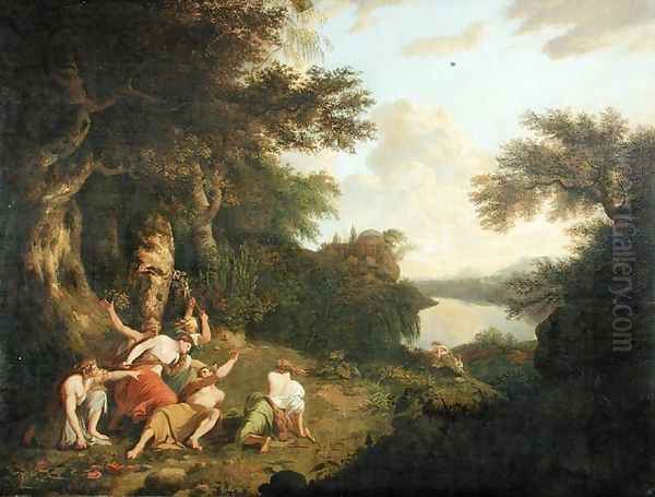 The Death of Orpheus Oil Painting by Thomas & Mortimer,John Hamilton Jones